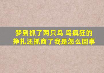 梦到抓了两只鸟 鸟疯狂的挣扎还抓商了我是怎么回事